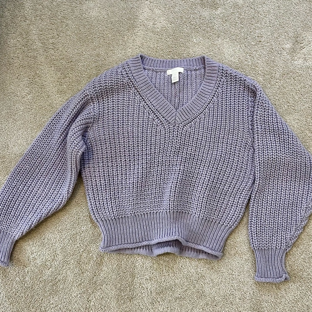 Women's Purple Chunky Sweater